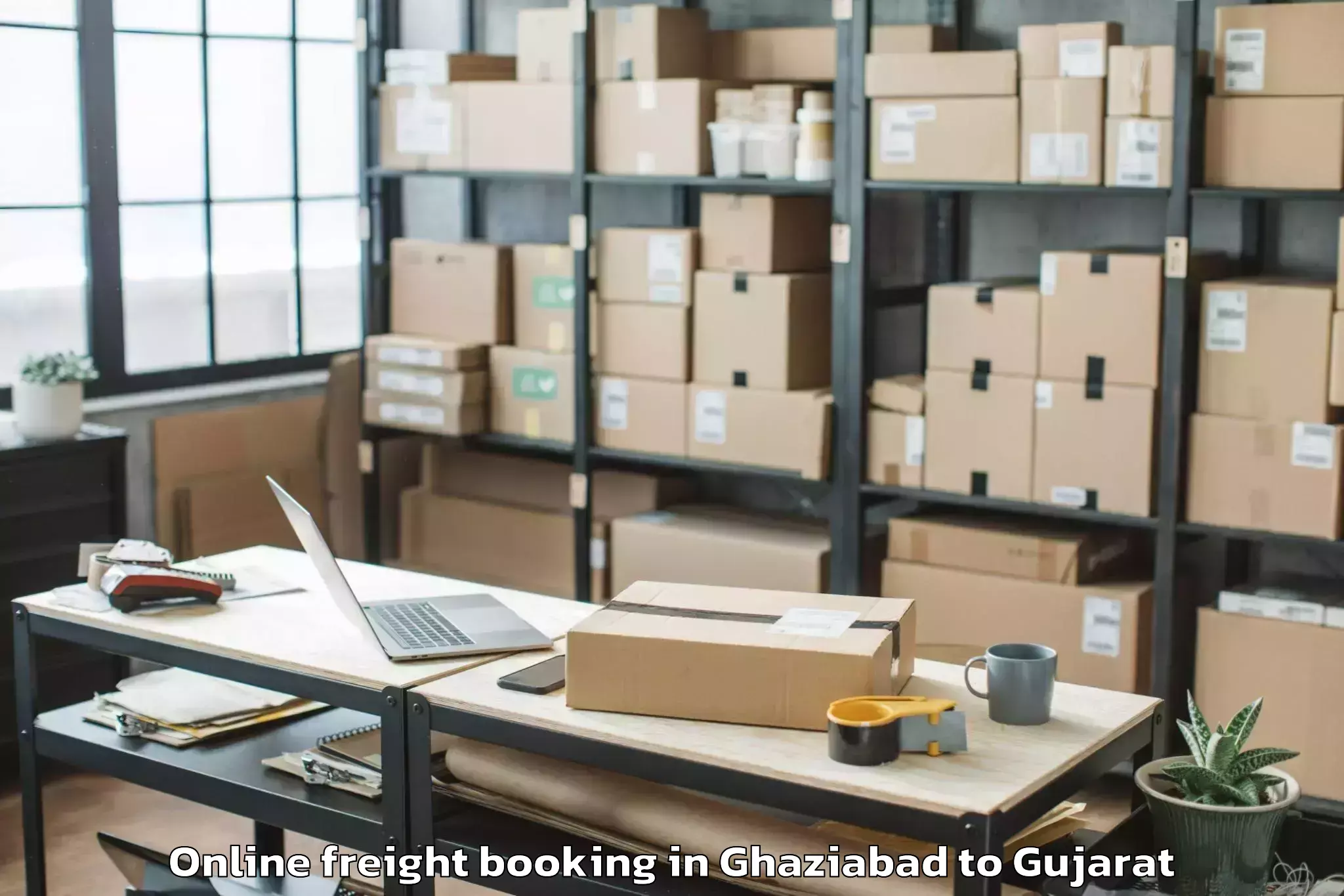 Hassle-Free Ghaziabad to Waghodia Online Freight Booking